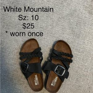 White Mountain Leather Sandals